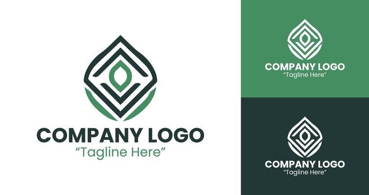 Professional and Clean Company Logo for Branding and Business Identity in Olive Green and Dark Green