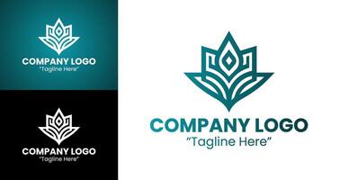Geometric and Simple Company Logo for Corporate Branding in Teal Gradient vector