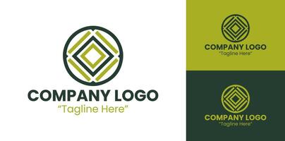 Luxury Modern Logo for High-End Business Branding in Green vector