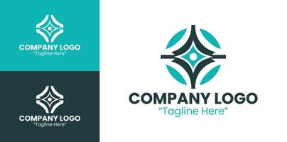 Minimalist and Professional Company Logo for Modern Business Branding in Light Teal and Dark Teal vector