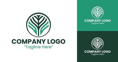 Modern Logo Design with Organic and Dynamic Elements for Business and Corporate Identity in Tosca Green and Dark Green vector