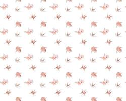 tiny flower in seamless pattern isolated on white background vector
