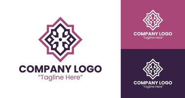 Sophisticated Logo Design with Dynamic Symbol for Business and Corporate Branding in Pink and Purple vector