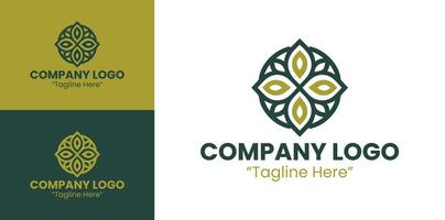 Dynamic Company Logo Design for Branding and Corporate Identity Solutions in Gold and Dark Green vector