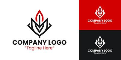 Stylish and Clean Company Logo for Professional Branding and Business Identity in Red and Black vector