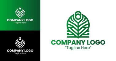Minimalistic Company Logo Design for Professional Business Branding and Identity in Green Gradient vector