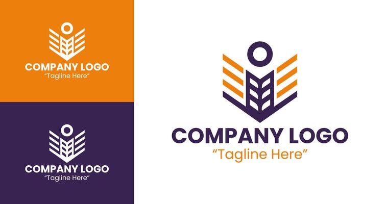 Sophisticated Company Logo Design for Professional Branding and Business Identity in Orange and Purple