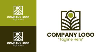 Creative Logo Design for Luxury Branding and Professional Identity Development in Green and Dark Brown vector