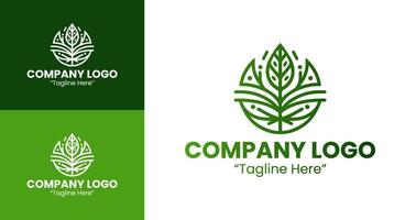 Elegant Company Logo Design for Corporate Branding and Visual Identity in Green vector