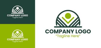 Unique Logo Design for Nature-Based Business Branding and Professional Identity Development in Green vector