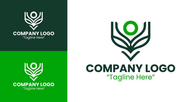 Innovative Logo Design with Minimalist Symbol for Professional Branding and Identity in Green