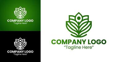 Unique and Trendy Logos for Modern Businesses and Startups in Green Gradient vector