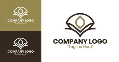 Modern Minimalist Company Logo with Geometric Design for Corporate Branding in Brown vector