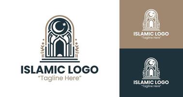 Professional Islamic Logo with Minimalistic Design for Branding in Modern Colors vector