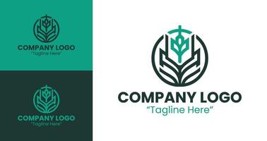 Modern and Sleek Logos for Business Branding and Corporate Identity in Teal vector