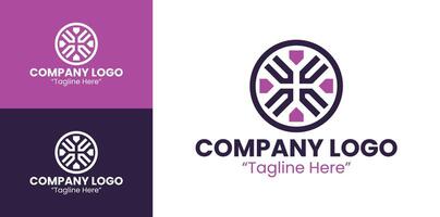 Modern and Dynamic Logo Design for Business and Corporate Identity in Purple vector