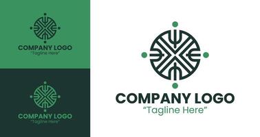 Professional and Creative Business Logo Design for Branding and Identity in Green vector
