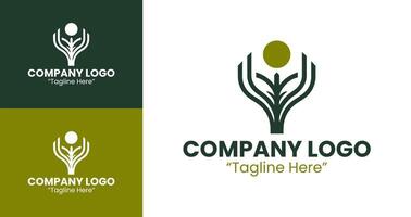 Creative and Simple Logo Design for Modern Business Branding and Identity in Green vector