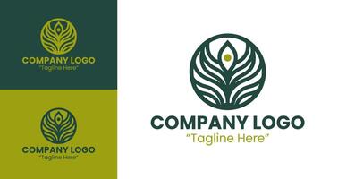 Sophisticated Business Logos for Corporate and Professional Branding in Gold and Dark Green vector