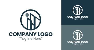 Simple Yet Professional Logo Design for Strong Corporate Branding in Gray vector