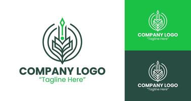 Stylish Abstract Logo Design for Corporate Branding and Business Identity in Green Color vector