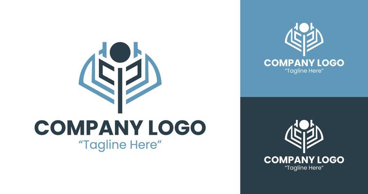 Sleek and Professional Logo Design for Innovative Businesses in Sky Blue