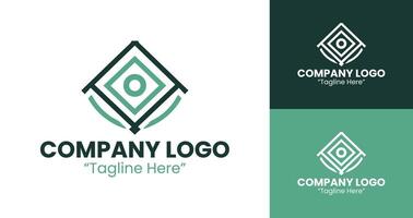 Professional Geometric Logo Design for Branding and Identity in Tosca Green Color vector
