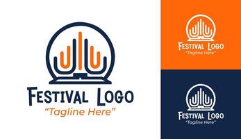 Minimalist and Bold Festival Logos for Event Branding and Visual Identity vector