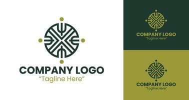 Custom Logo Designs for Professional Business and Branding Identity in Gold and Dark Green vector