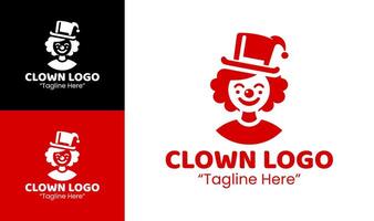 Cheerful Clown Logo with Hat for Kids Event Branding vector
