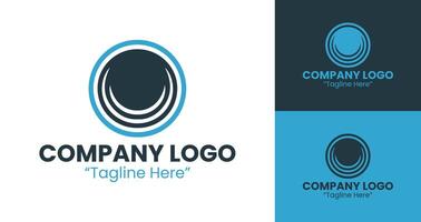 Innovative Minimalist Logos for Company Branding and Corporate Identity Design in Blue Color vector