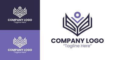 Creative Abstract Company Logo with Geometric Cross and Diamond Shapes in Purple Color vector