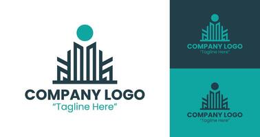 Timeless and Clean Business Logo Designs for Corporate Branding and Identity in Teal vector