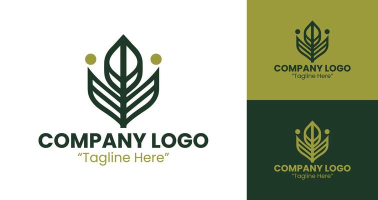Minimalist Logo Designs for Branding and Identity Solutions in Business in Olive Green