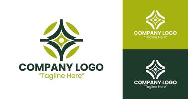 Innovative Dynamic Logo Design for Corporate Branding in Lime Green vector