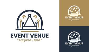 Stylish Event Venue Logos with Clean Lines and Strong Design Elements vector
