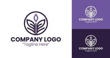 Simple and Elegant Logo Design for Digital Branding and Business Identity in Purple vector