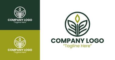 Minimalistic Business Logos for Digital Branding and Modern Identity in Green vector