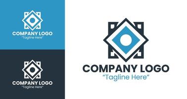 Clean and Professional Logo Designs for Modern Business Branding in Blue Color vector