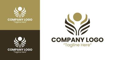 Abstract and Professional Logos for Unique Business and Branding Solutions in Brown vector