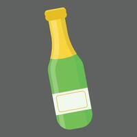 Illustration of an isolated beer bottle on a white background vector