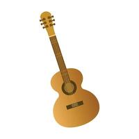 An isolated classical guitar on a white background vector