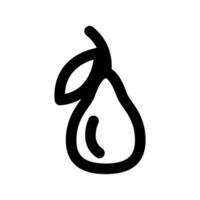 Guava icon thick bold line vector