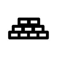 Bricks icon thick bold line vector