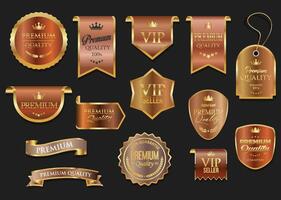 Premium quality badges and labels collection vector