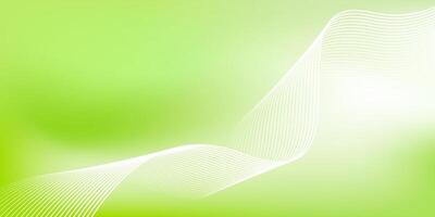 Abstract green gradient background with shining lines waves. Minimalist background for banner, poster, cover, brochure, flyer,website vector
