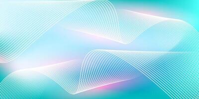 Abstract blue gradient background with shining lines waves. Minimalist background for banner, poster, cover, brochure, flyer,website vector