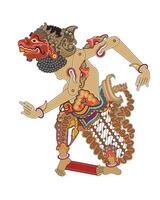 Wayang Kulit puppet character illustration vector