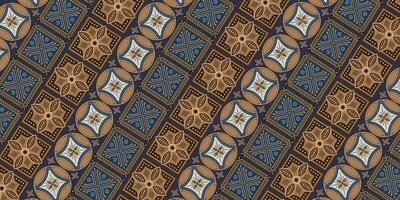 Geometric blue and gold pattern design vector
