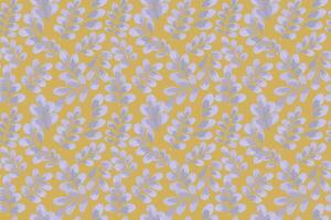 Seamless pattern featuring lush pastel leaves in a watercolor style on a muted yellow background. Botanical design for textiles, packaging, wallpapers, branding, decor, prints vector